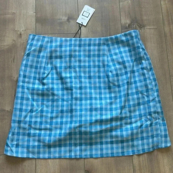 NWT Cider Checketed Blue Belted Skort Sz XL - Picture 8 of 9